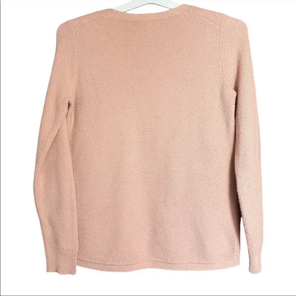 SOLD. Madewell | Wrap waffle knit rose pink sweater - Picture 9 of 10